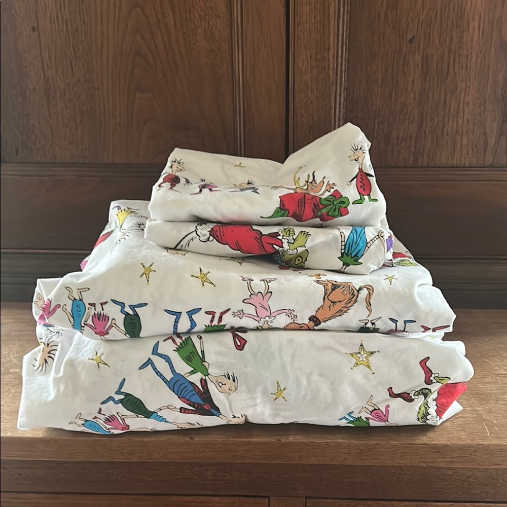 Pottery Barn Kids Grinch Sheet Set - Full